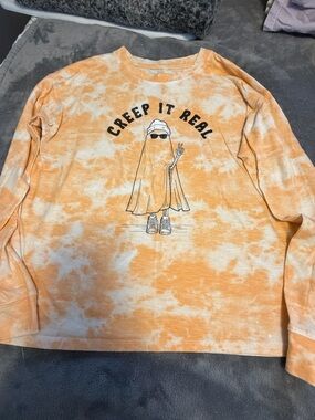 SO Orange Tie-Dye Tee with Graphic